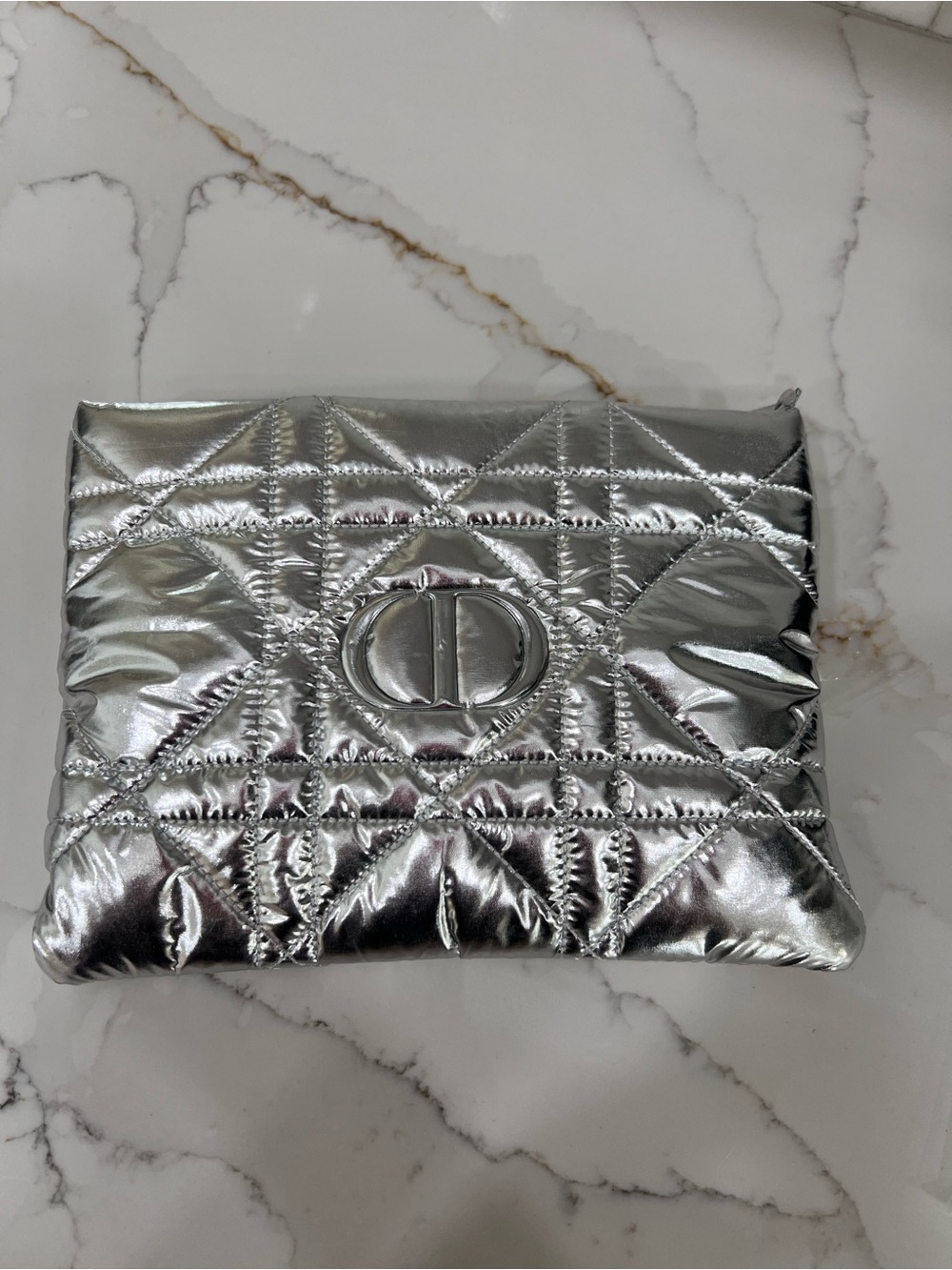 GWP Dior Silver Metallic Pouch Japan Exclusive